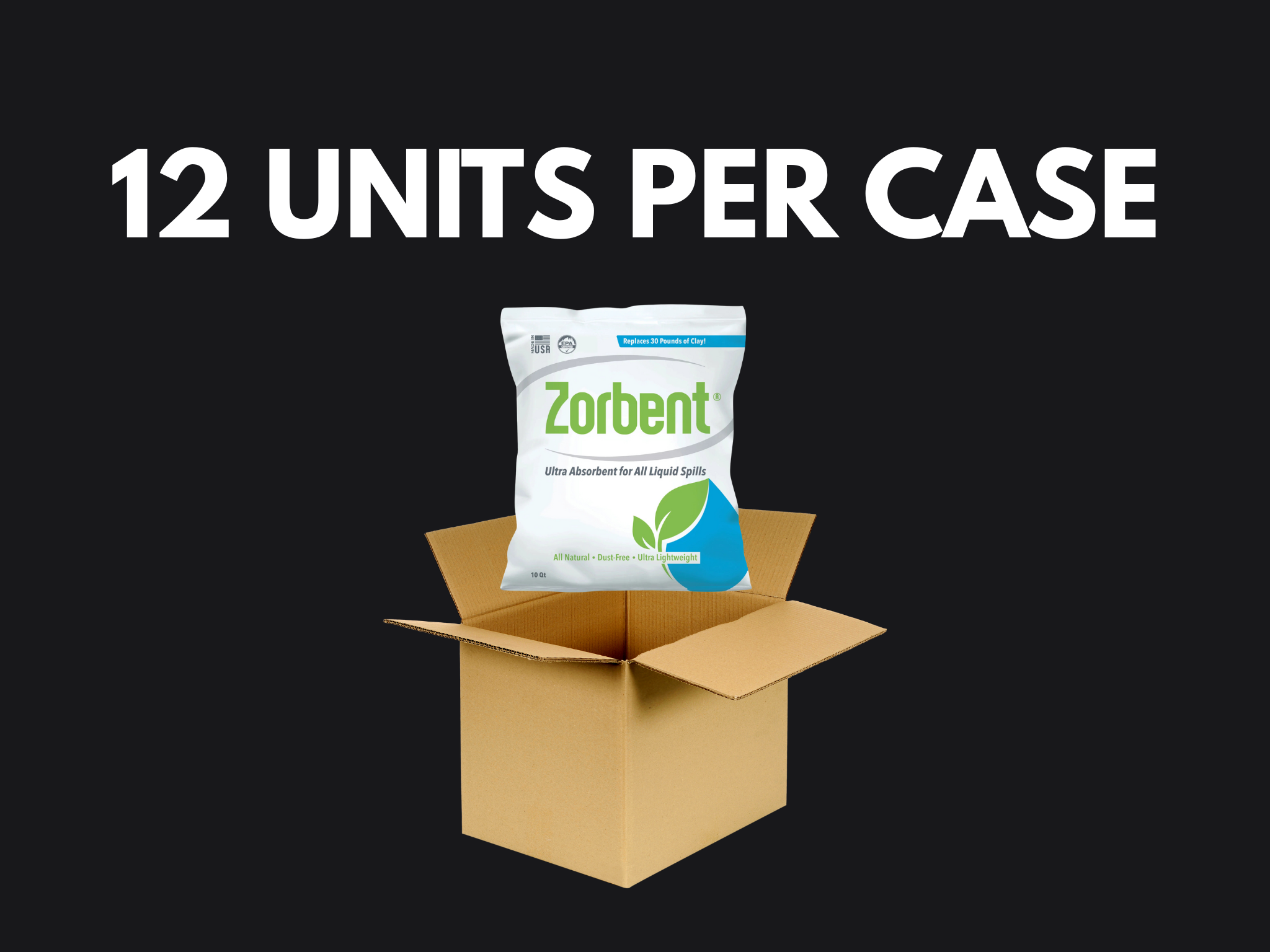 Case of Zorbent 10 Qt Refil Bag (12)